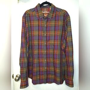 Robert Graham Colorful Abstract Plaid Casual Button Down